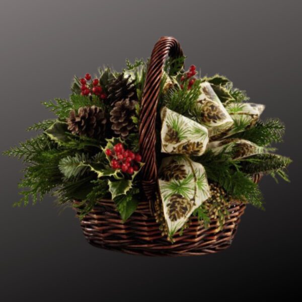 Christmas Greenery Basket